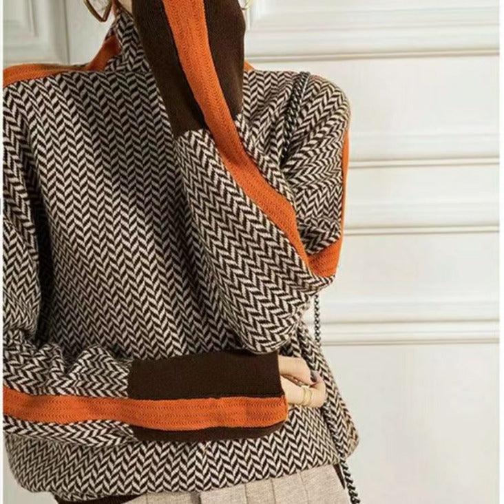 Mune | Geometrically Knitted Turtleneck Sweater