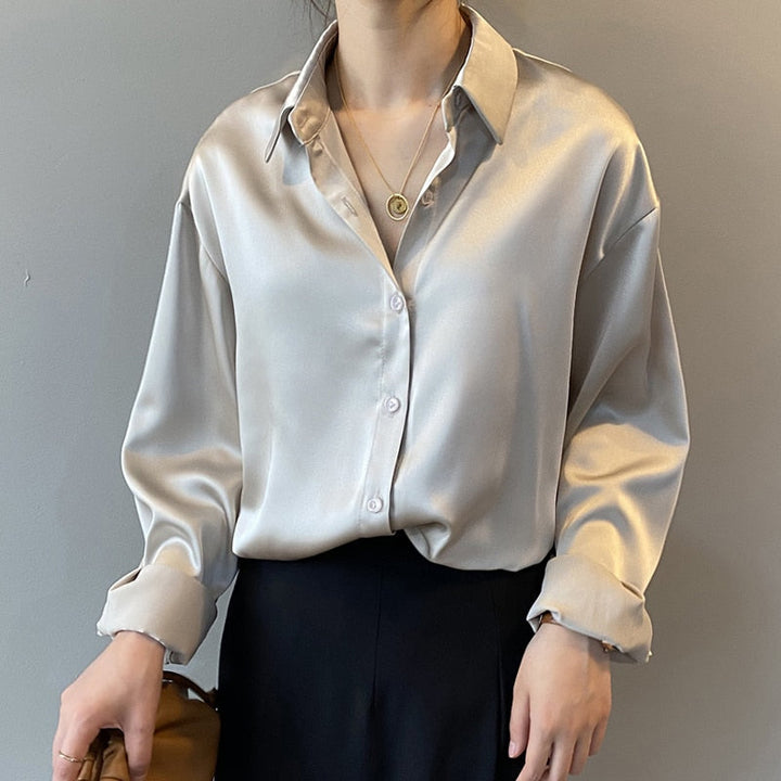 Mune Fashion | Women's Clothing Silk Shirt Vintage Blouse