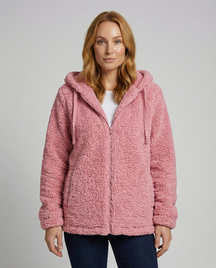 Teddy Fleece Jacket Women Long