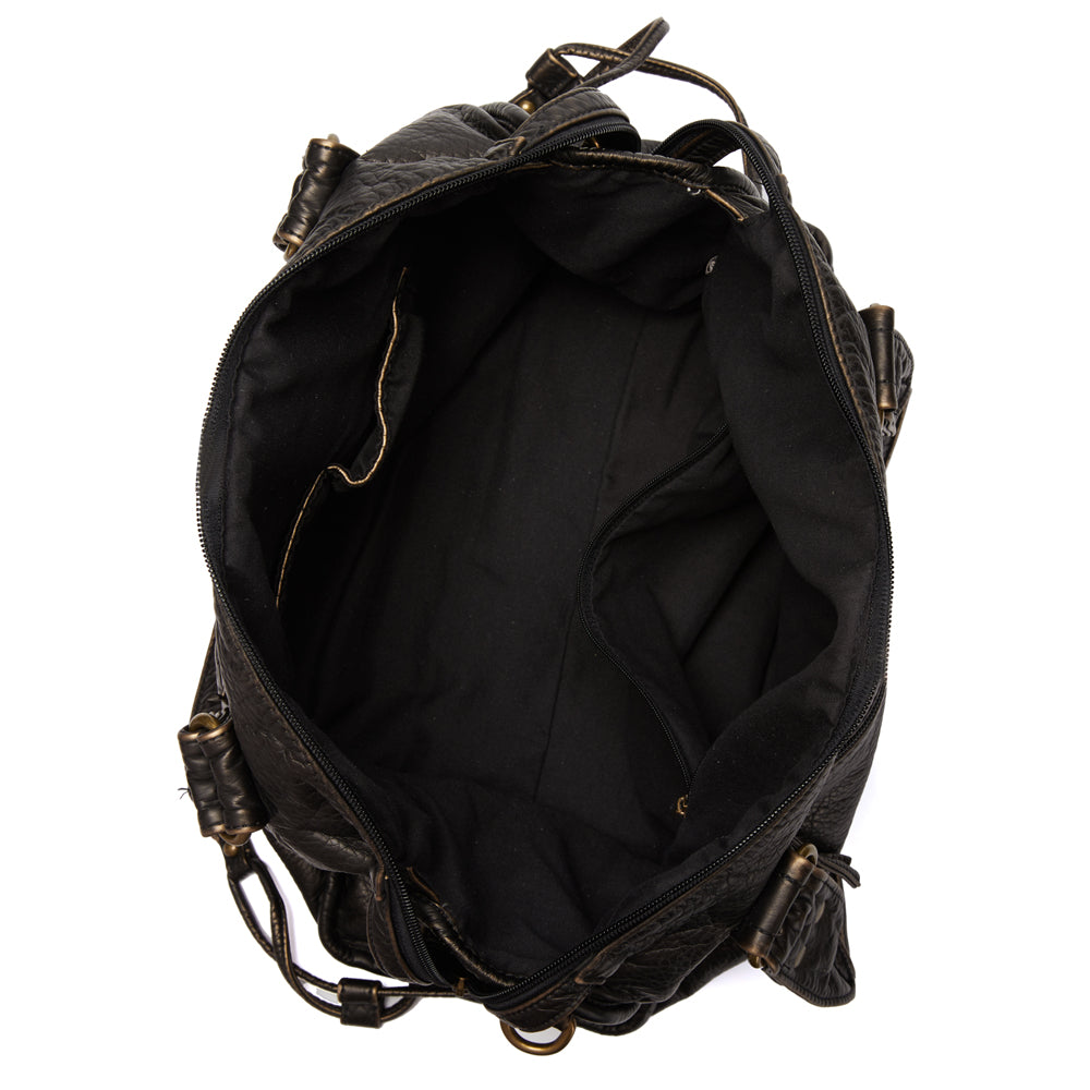 Mune | Obsidian Luxury Black Leather Handbag