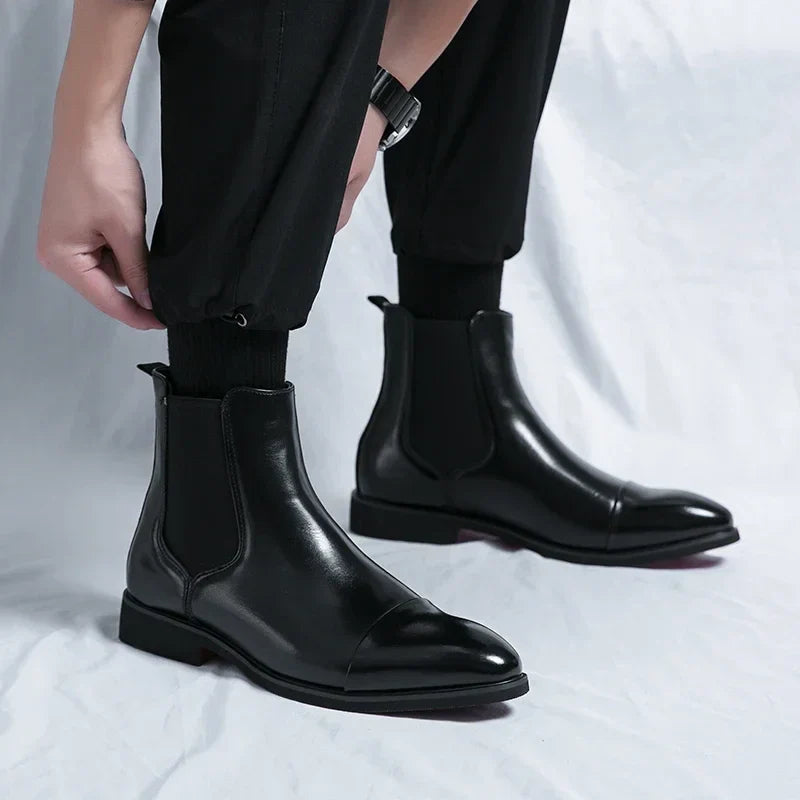 Mune | Handmade Chelsea Boots for Men with Red Soles