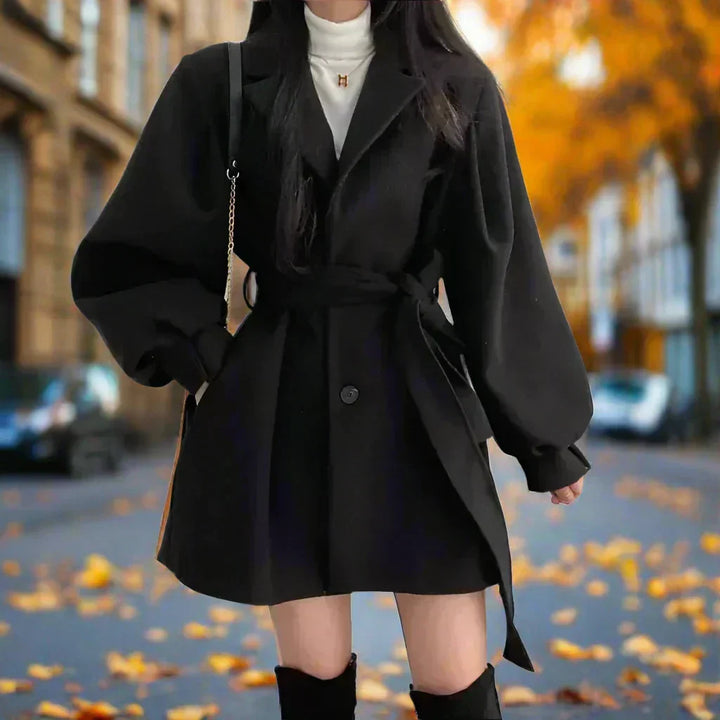 Mune | Long Women's Trench Coat with Belt - Timeless Elegance