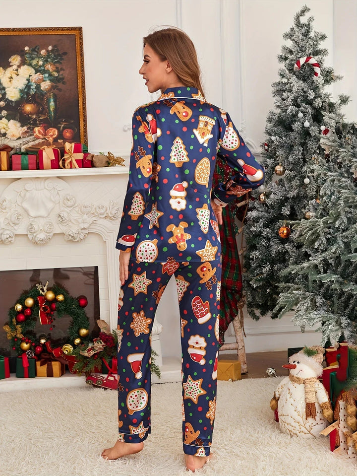 Mune | Cozy Christmas Cookie Print Long Sleeve Pajama Unisex