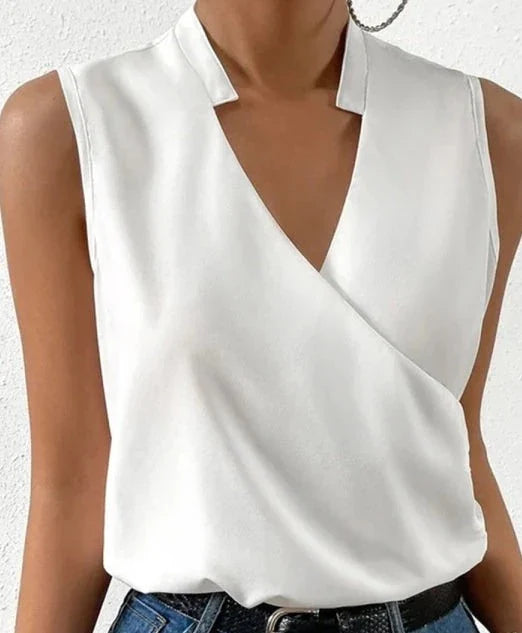 Mune | Elegant Sleeveless Solid Top