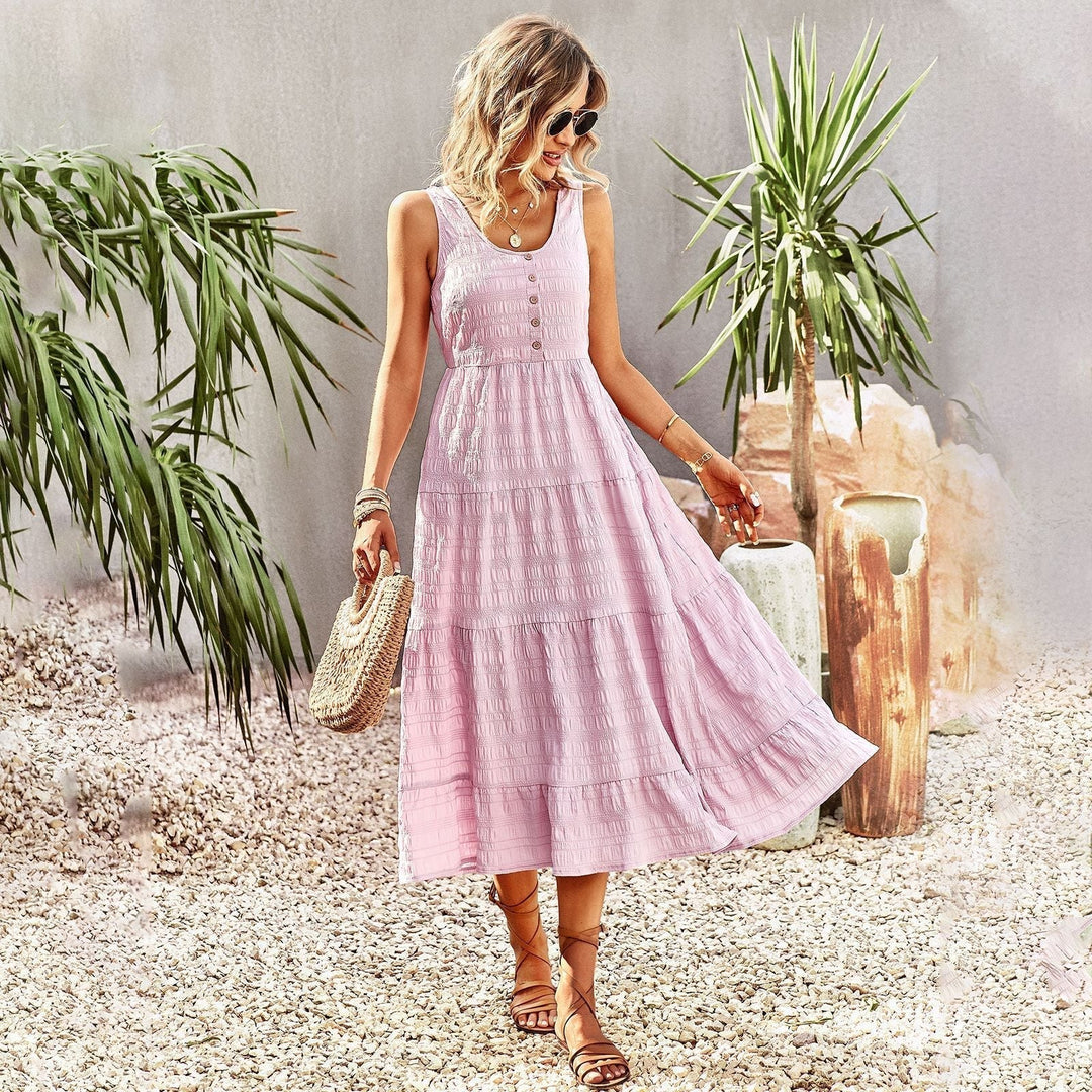 Sleeveless midi dress for summer
