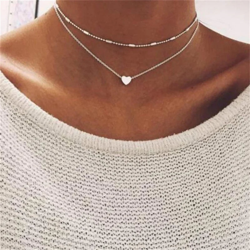 Mune | Pearl Choker Heart Necklace for Women