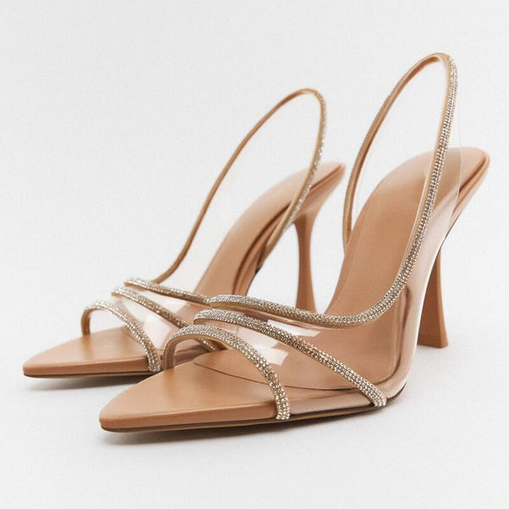 Mune Fashion | Elegant High-Heeled Sandals - Stiletto Slingback Peep Toe Shoes
