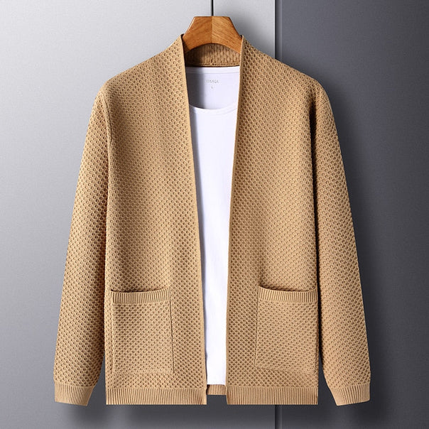 Men’s Slim Fit Knitted Cardigan with Pockets