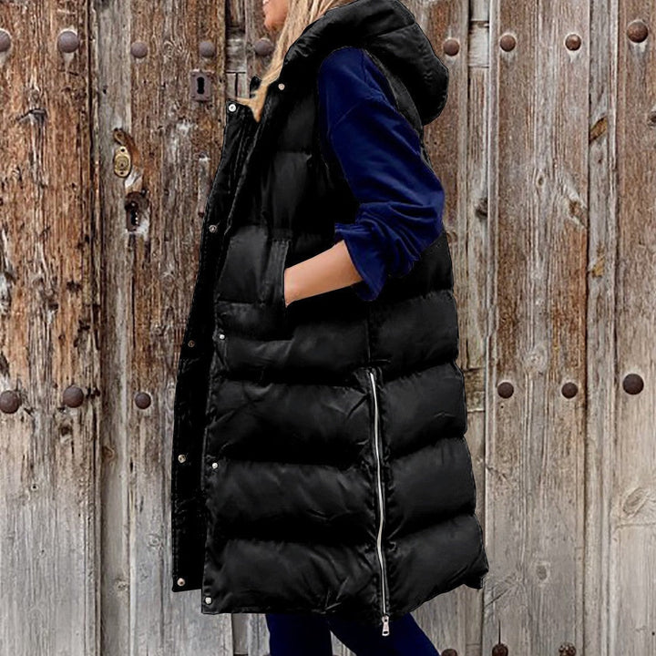 Mune | Hooded Long Vest Casual Fashion Single-Breasted Jacket
