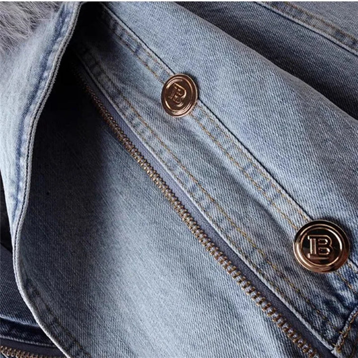 Mune | Denim Jacket with Faux Fur Collar