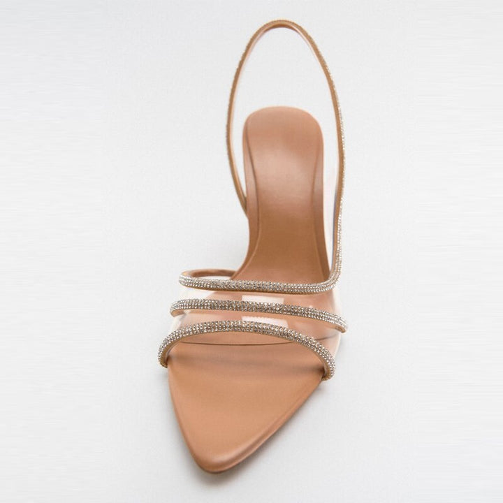 Mune Fashion | Elegant High-Heeled Sandals - Stiletto Slingback Peep Toe Shoes