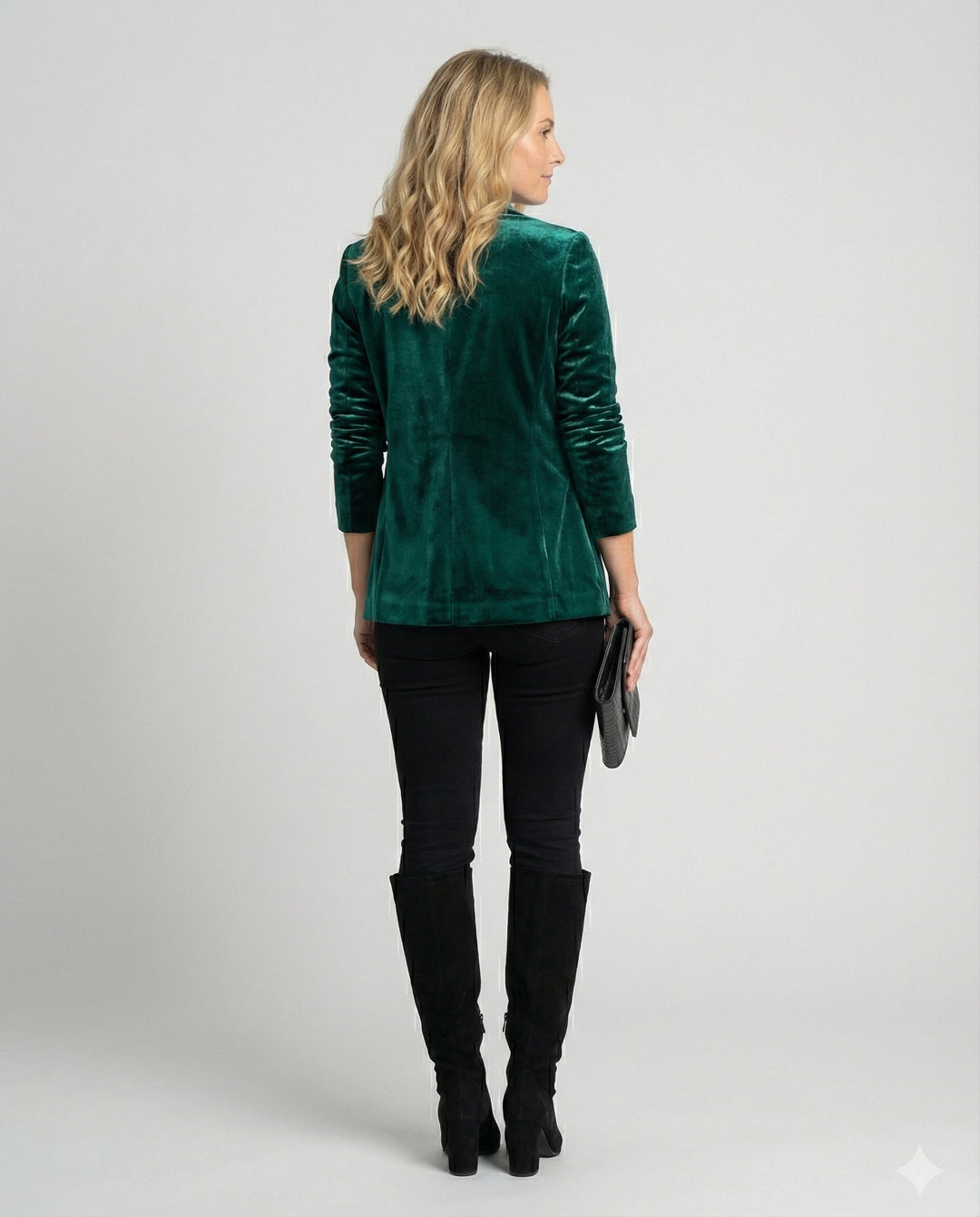 Elegant velvet blazer women's jacket