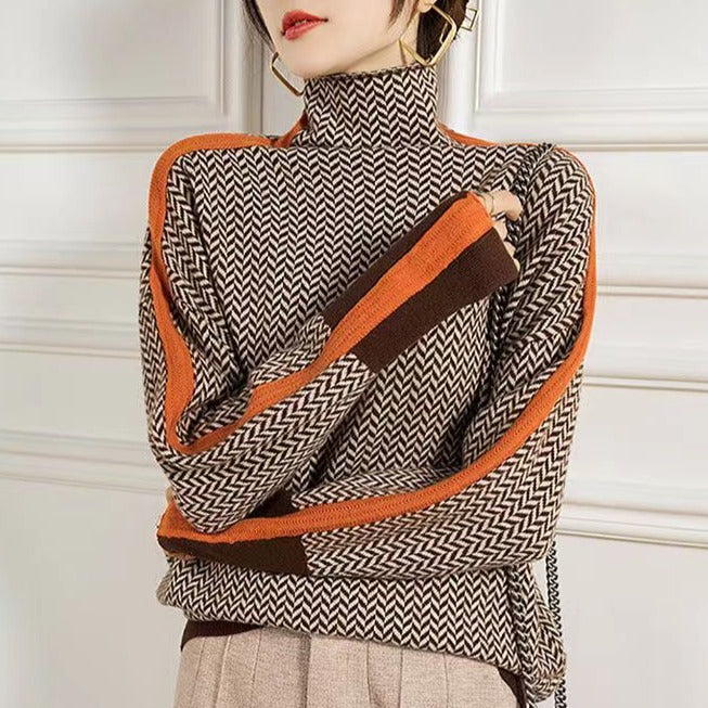 Mune | Geometrically Knitted Turtleneck Sweater