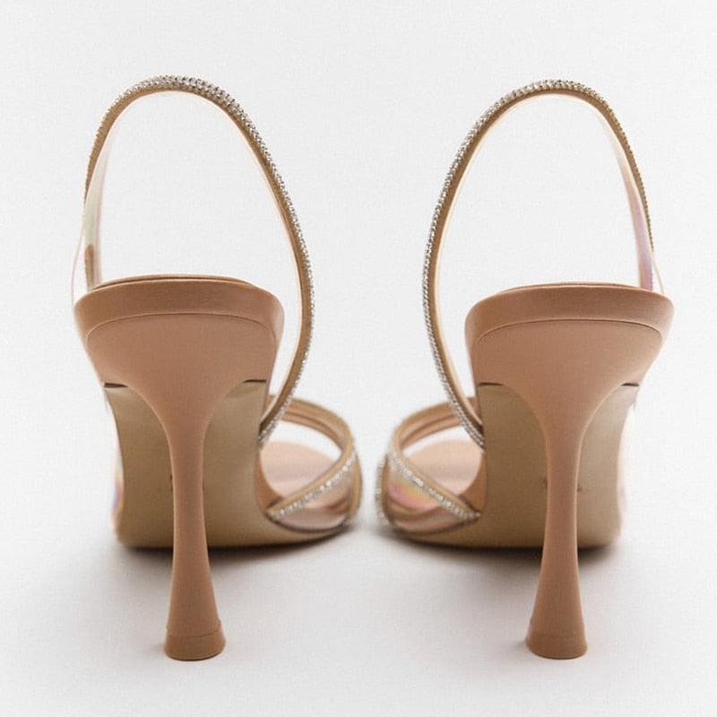Mune Fashion | Elegant High-Heeled Sandals - Stiletto Slingback Peep Toe Shoes