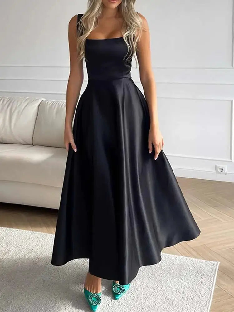 Mune Fashion | Modern Sleeveless Maxi Dress with High Waist for Women