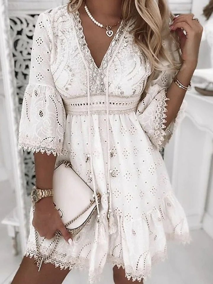 Bohemian dress in Ibiza style