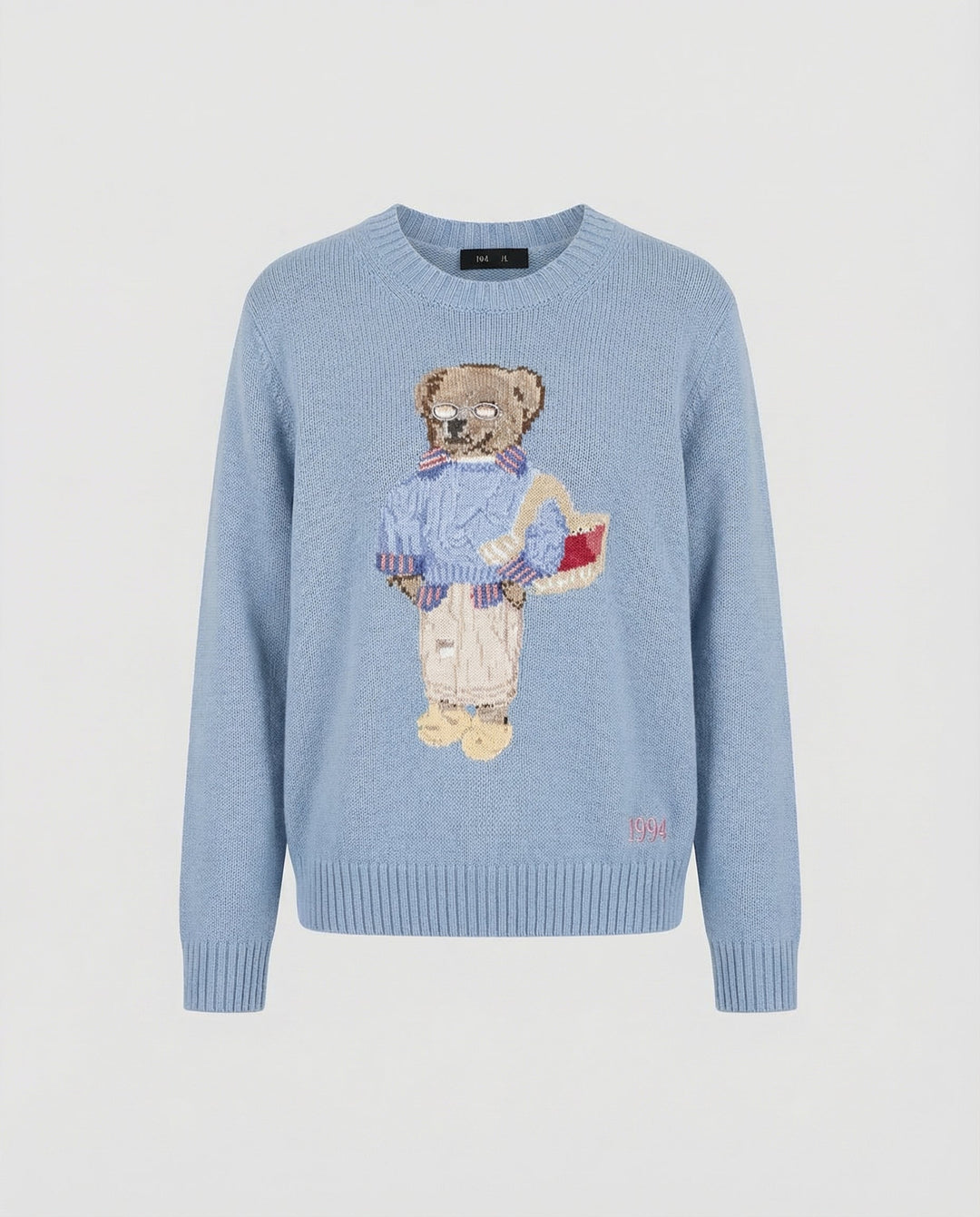 Bear knit sweater women's loose