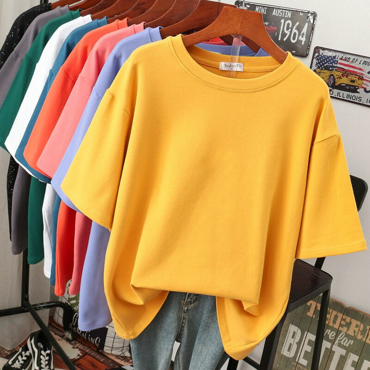 Mune Fashion | Oversized Cotton Basic T-Shirt for Women