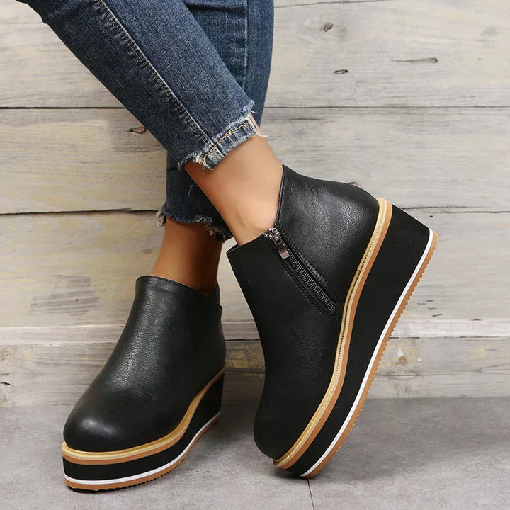 Mune | Women's Ankle Boots with Platform and Side Zipper