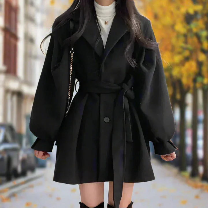 Mune | Long Women's Trench Coat with Belt - Timeless Elegance