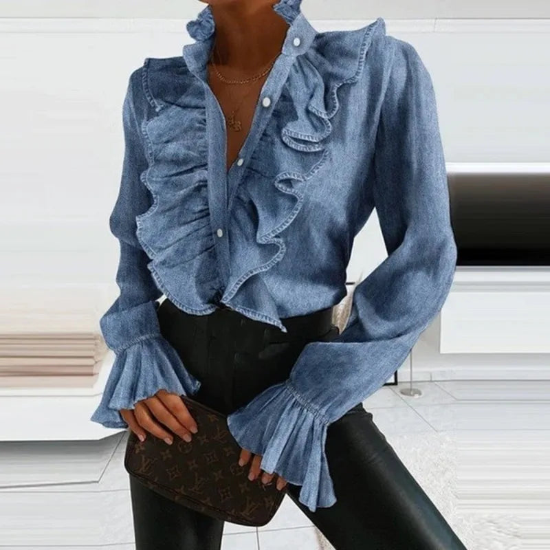Mune | Gathered Blouse with Long Sleeves