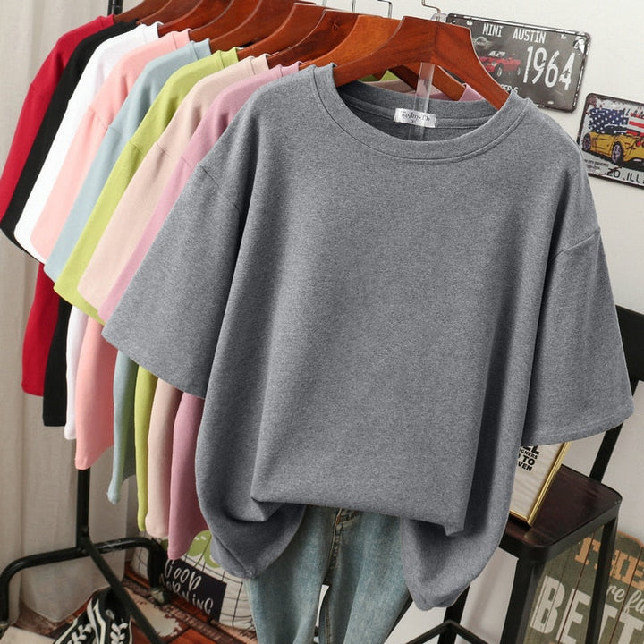 Mune Fashion | Oversized Cotton Basic T-Shirt for Women
