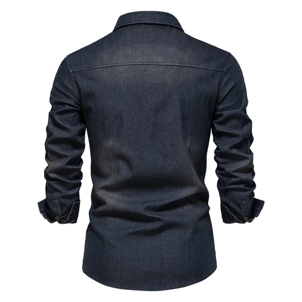 Men’s Denim Button-Up Shirt