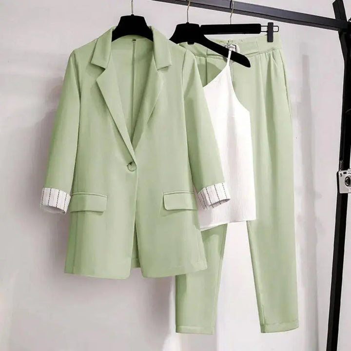 Women’s Chic Coordinated Blazer Pants And Top