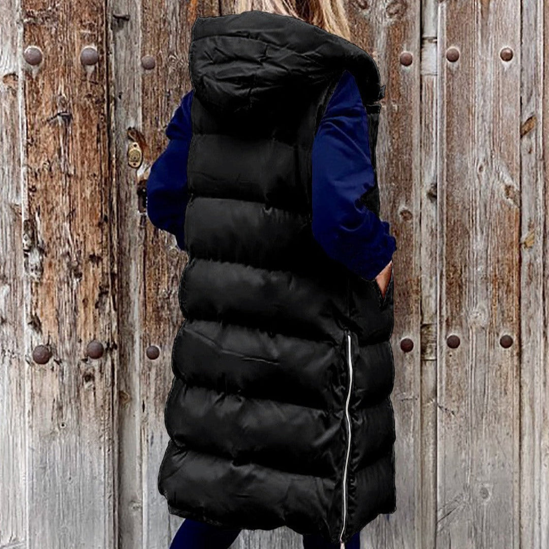 Mune | Hooded Long Vest Casual Fashion Single-Breasted Jacket