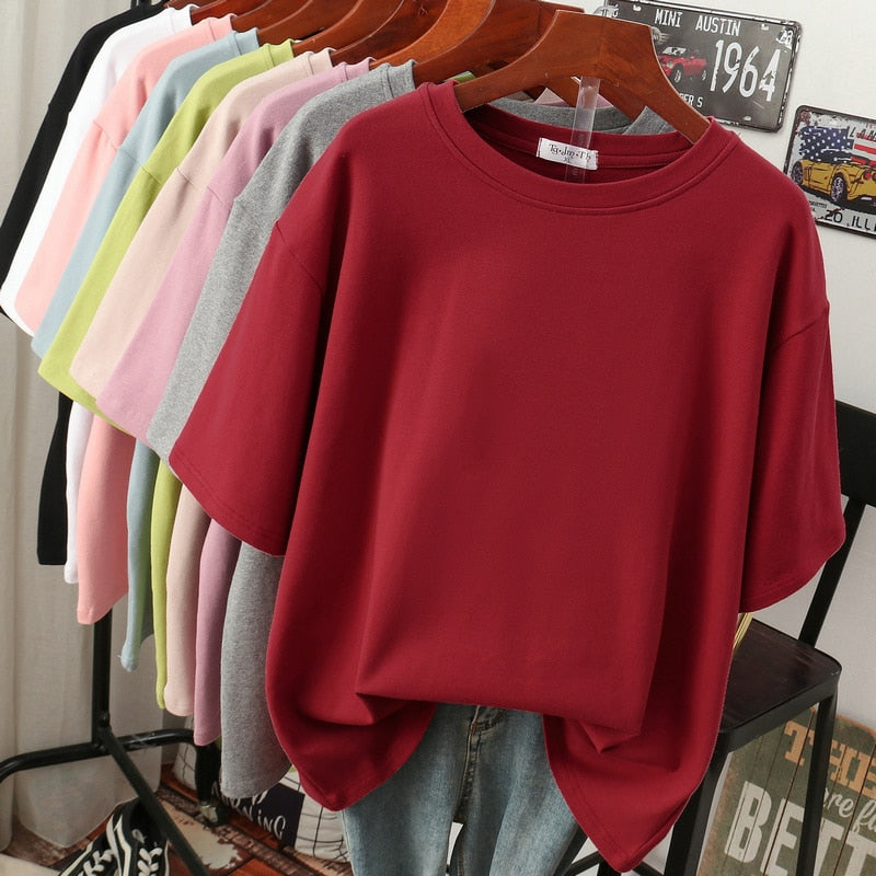 Mune Fashion | Oversized Cotton Basic T-Shirt for Women