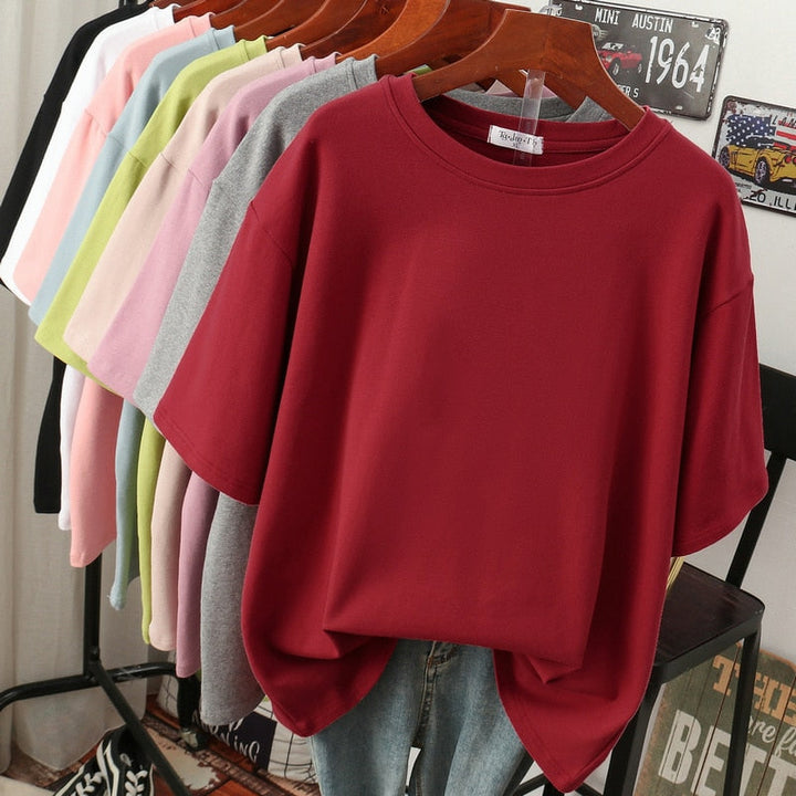 Mune Fashion | Oversized Cotton Basic T-Shirt for Women