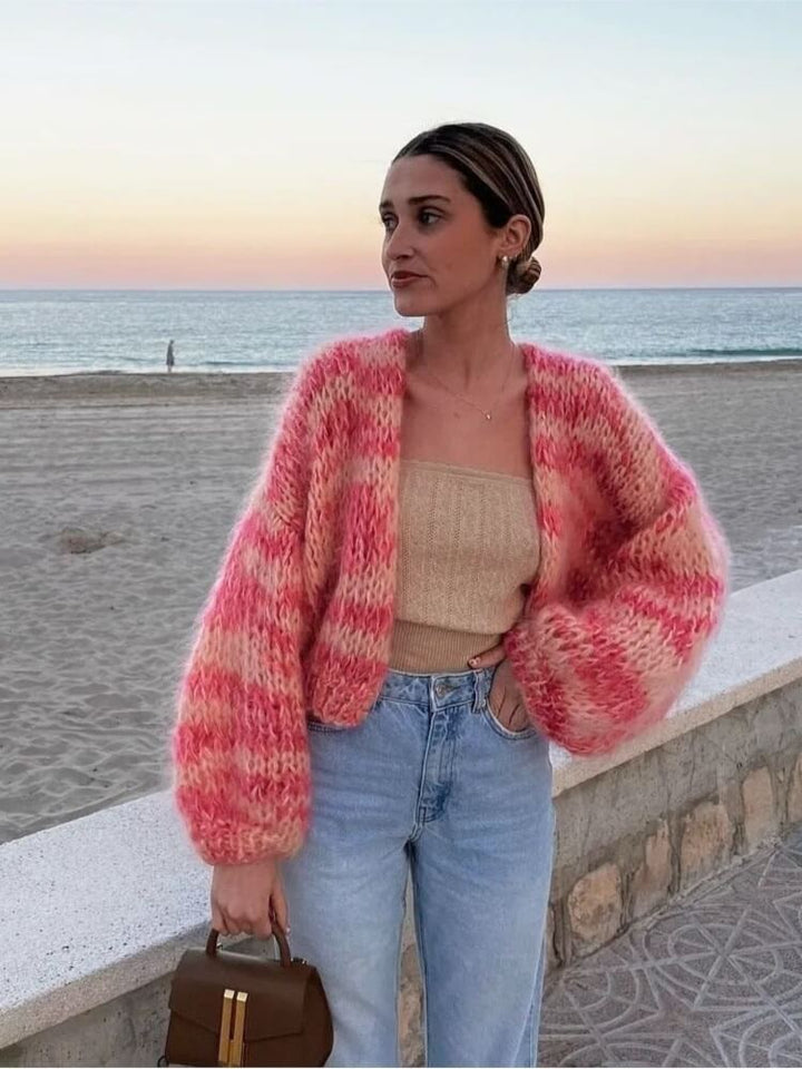 Mune | Striped Sweater with Open Design