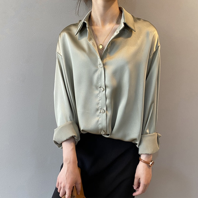 Mune Fashion | Women's Clothing Silk Shirt Vintage Blouse