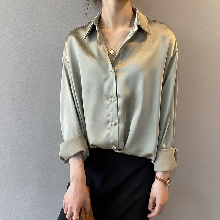 Mune Fashion | Women's Clothing Silk Shirt Vintage Blouse