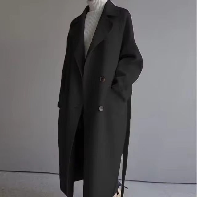 Mune | Longer Wool Coat with Buttons