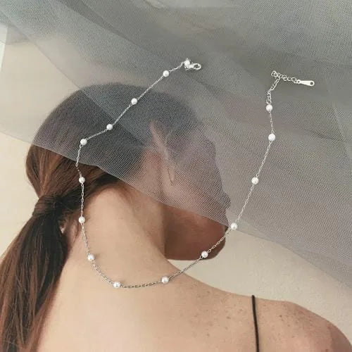 Mune | Pearl Choker Heart Necklace for Women