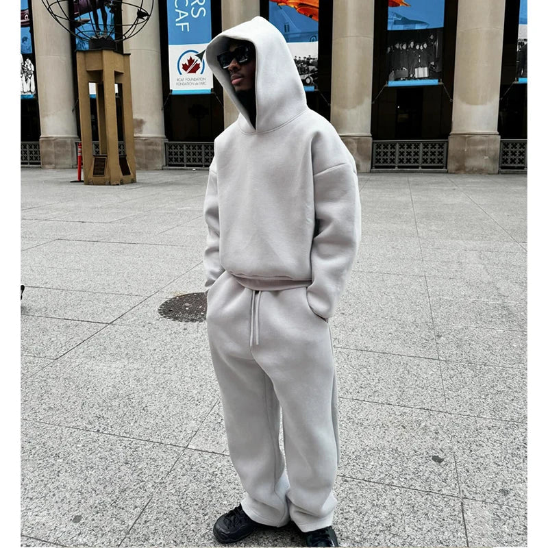 Mune | Cotton Tracksuit Hoodie & Straight Pants 2 Piece