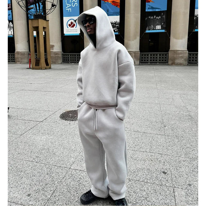 Mune | Cotton Tracksuit Hoodie & Straight Pants 2 Piece
