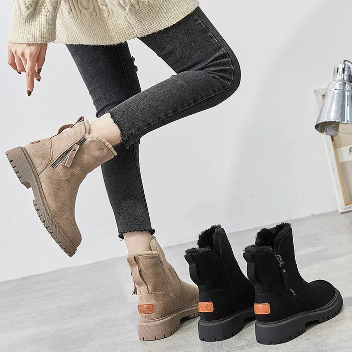 Mune Fashion | Women's Insulated Winter Ankle Boots with Zipper