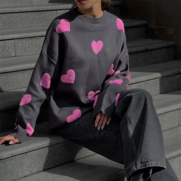 Mune | Sweater with knitted heart