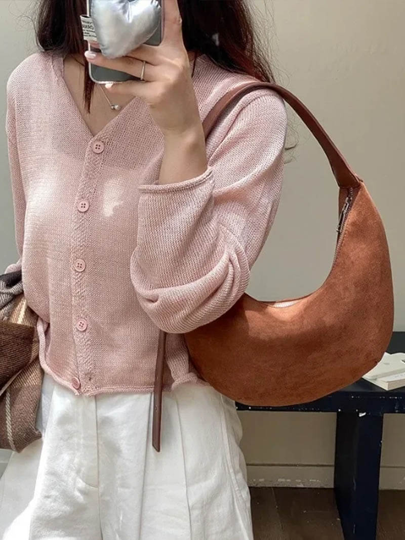 Mune | Half-Moon Bag Made Of Suede