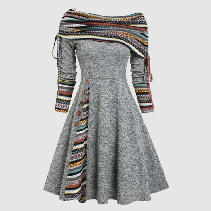 Mune | Off Shoulder Long Sleeve Winter Dress