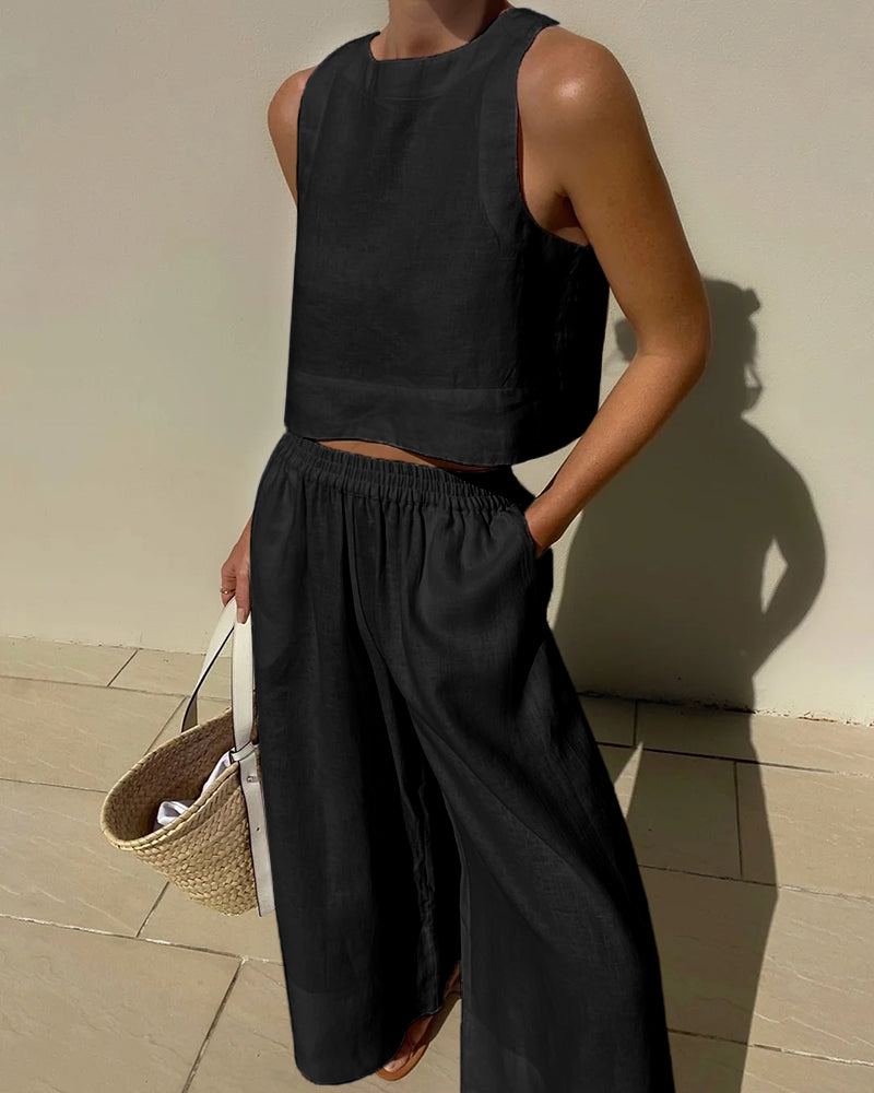 Mune Fashion | Linen Two-Piece Summer Set Women