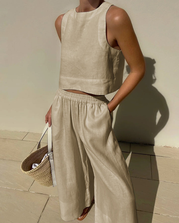 Mune Fashion | Linen Two-Piece Summer Set Women