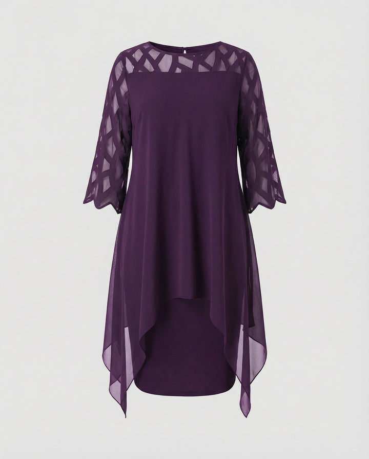 Elegant Plus Size Midi Dress
