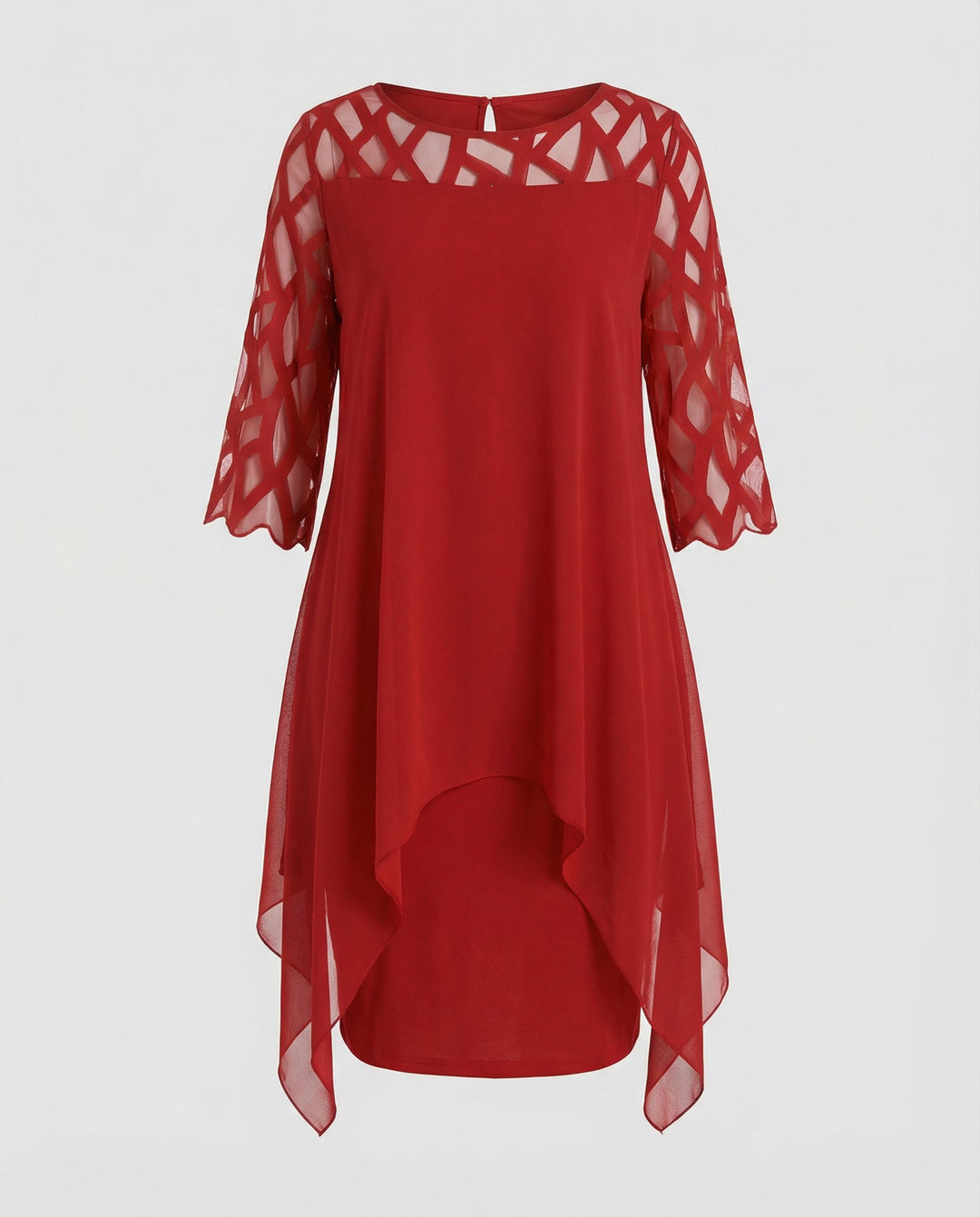 Elegant Plus Size Midi Dress