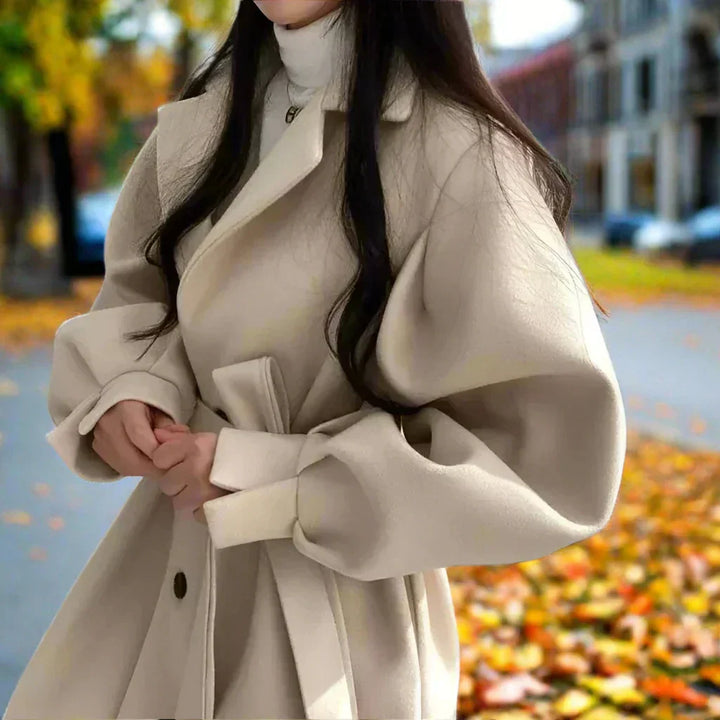 Mune | Long Women's Trench Coat with Belt - Timeless Elegance