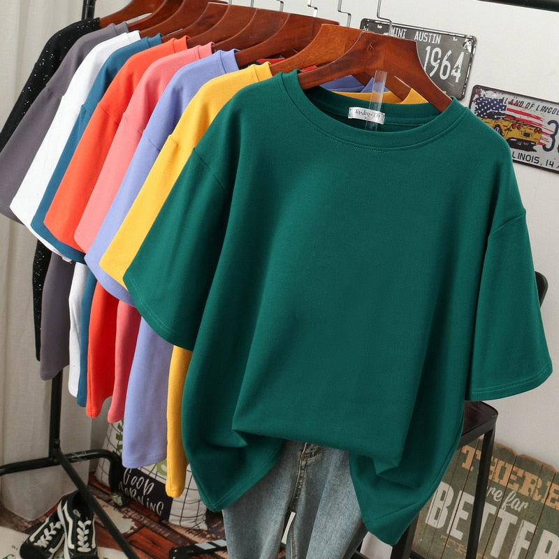 Mune Fashion | Oversized Cotton Basic T-Shirt for Women