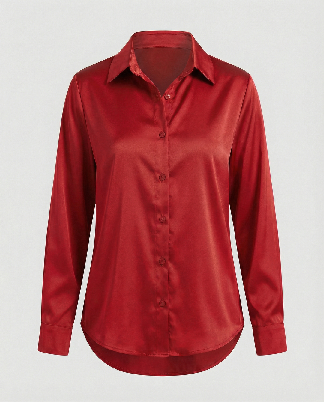Loose satin blouse women
