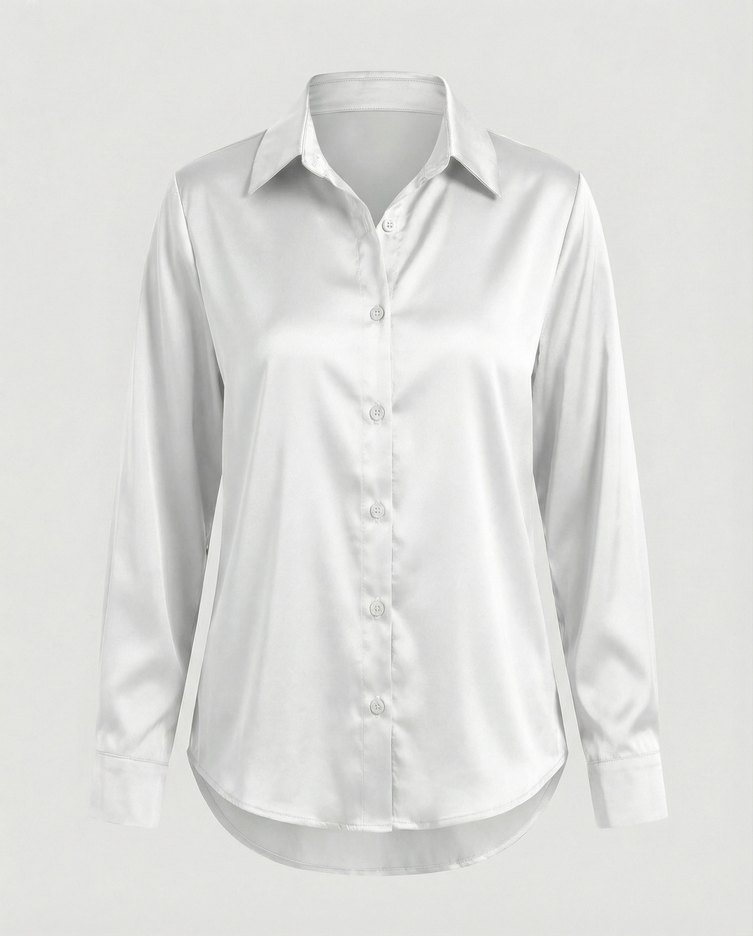Loose satin blouse women